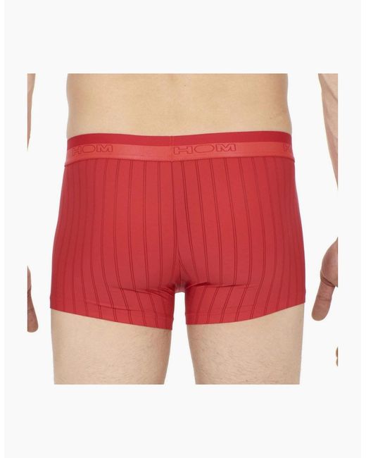 Hom Red Chic Tempation Ribbed Comfort Boxer Trunk for men