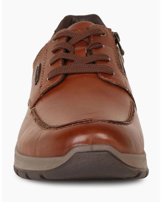 Rieker Brown Helm Shoes for men