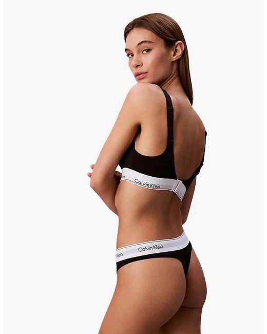 Calvin Klein Black Icon Cotton Modal Thong