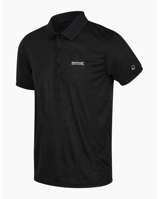 Regatta Black Remex Ii Jersey Polo Shirt for men