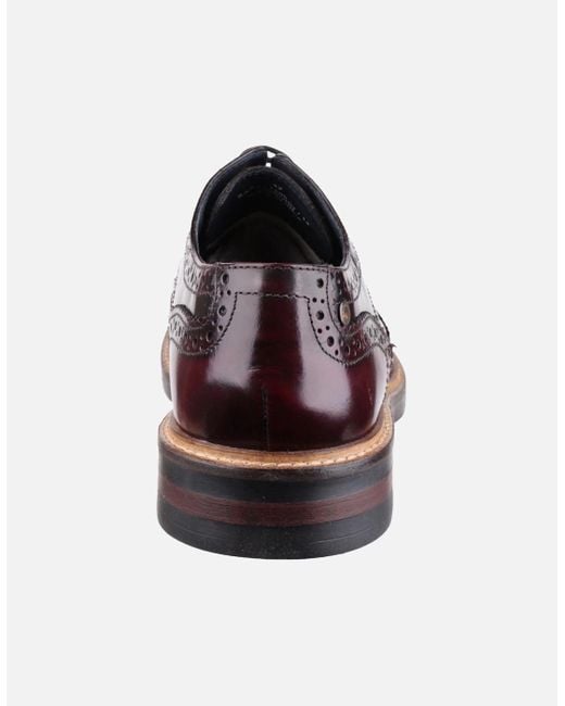 Base London Brown London Woburn Hi-Shine Brogue Shoe for men