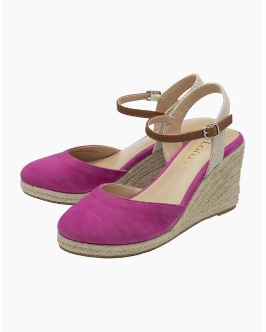 Lotus Pink Mariah Espadrille Wedges