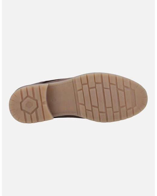 Hush Puppies Brown Richie Leather Lace-Up Shoes for men