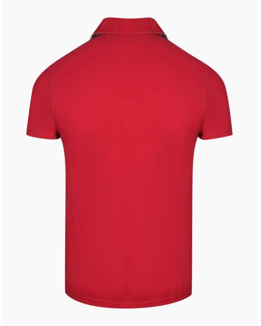 Aquascutum Red London Bold Logo Polo Shirt for men