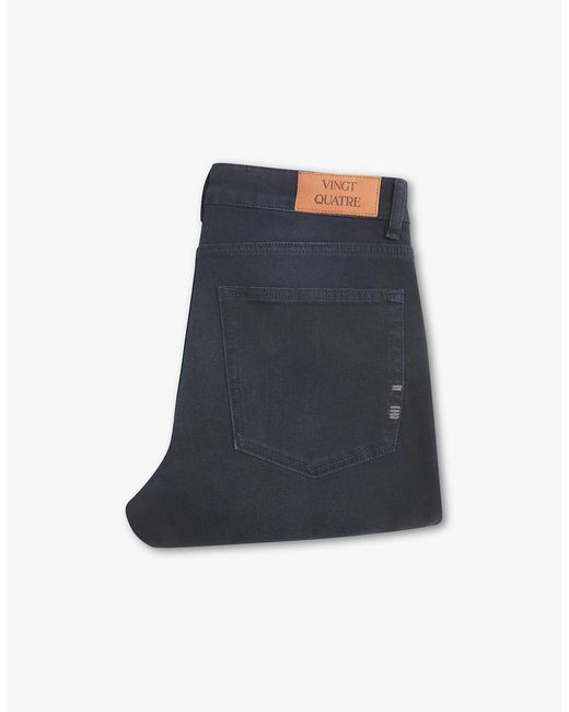 Vingt Quatre Denim Blue Vingt Quatre Taper Fit Jeans for men