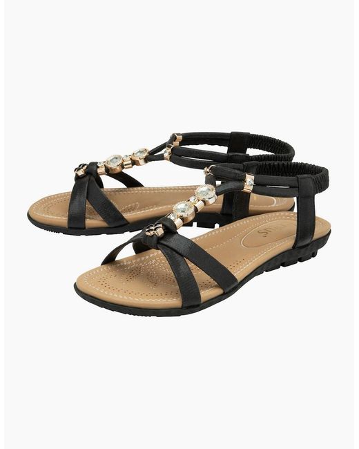 Lotus Black Daria Sandals