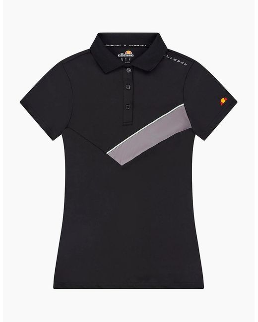 Ellesse Black Lotali Collared Neck Short Sleeve Polo Shirt