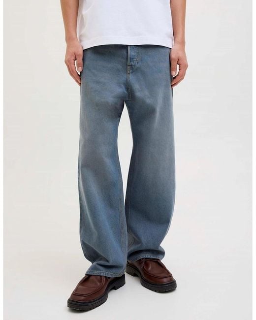 Jack & Jones Blue Wide Leg High Rise Jeans for men