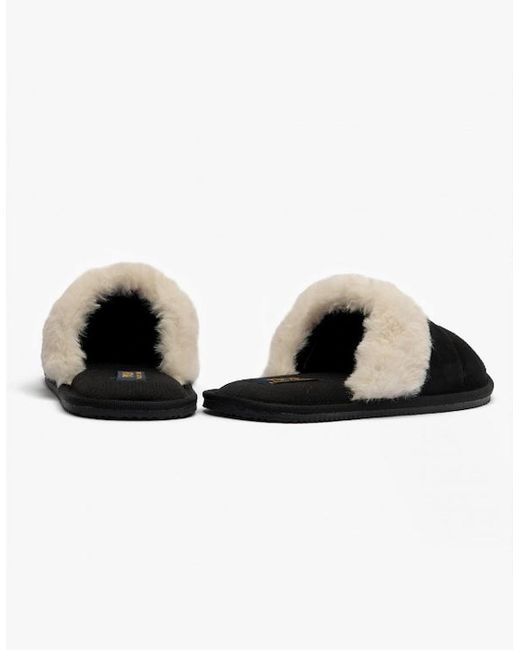Polo Ralph Lauren Black Kelcie Mule Slippers