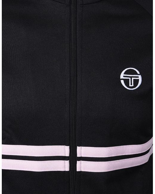 Sergio Tacchini Black Dallas Track Top Jacket/Light Lilac for men