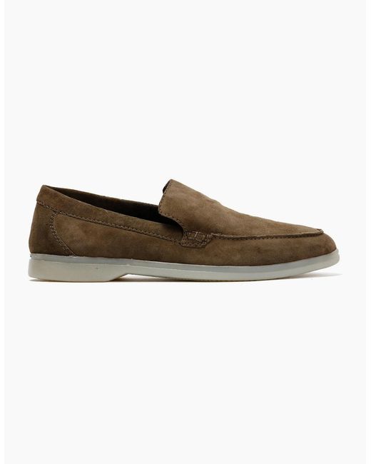 Hudson Brown Sydnee Khaki Suede Loafer for men