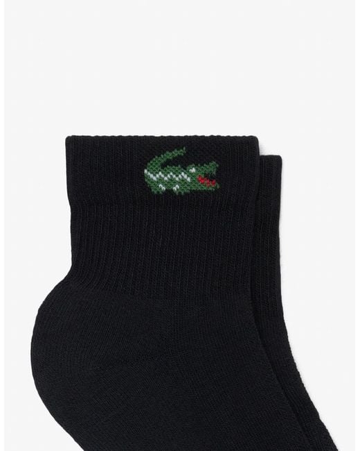 Lacoste Black 6-Pack Mid-Length Sport Socks for men