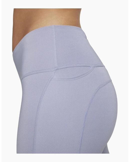 Nike Blue Mid-Rise 7/8 Lilac Running Leggings