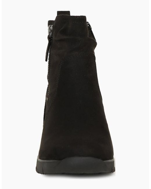 Softline Black Derwent Stylish Ankle Boots