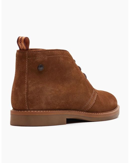 Base London Brown London Carlton Chukka Leather Ginger Boots for men