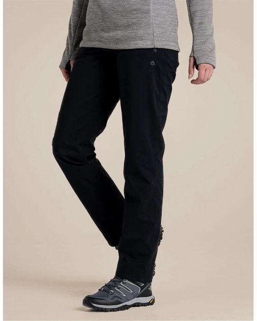 Craghoppers Black Jullio Gore Solid Patterned Straight Trousers