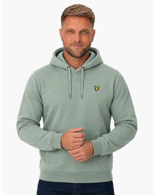 Lyle & Scott Green Lyle & Scott Heavyweight Loopback Hoodie Slate Shadow for men