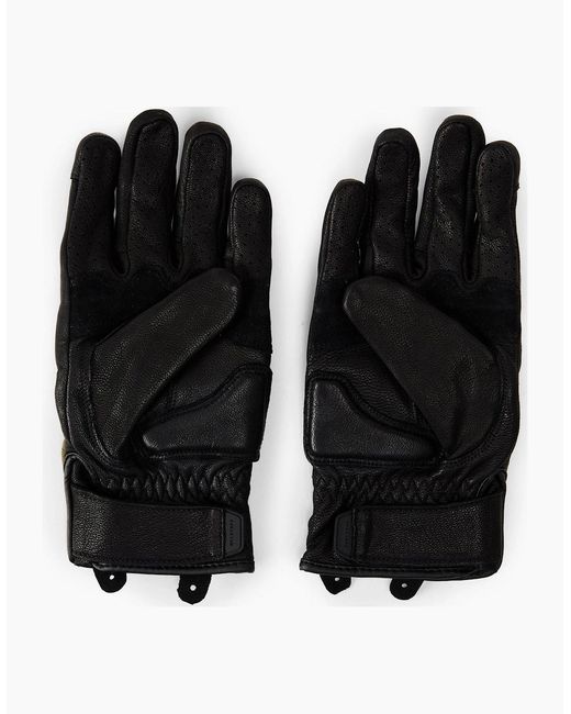 Belstaff Black Hampstead Leather Gloves for men