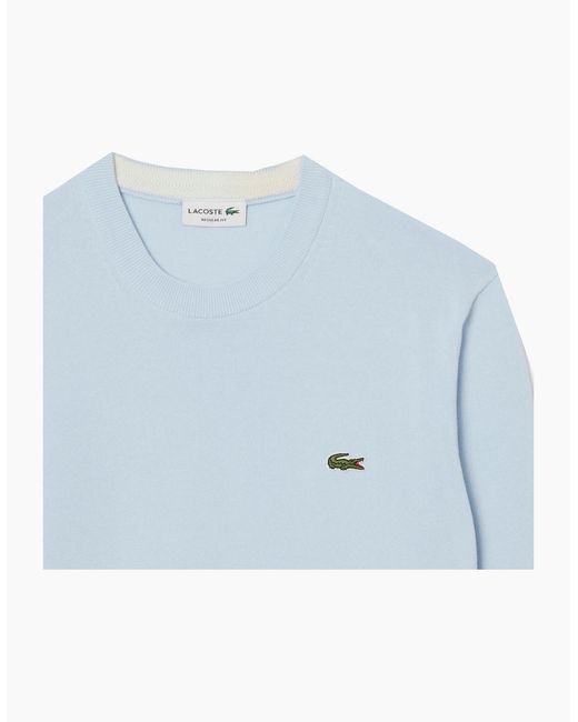Lacoste Blue Ah1985 Cotton Crew Knit for men