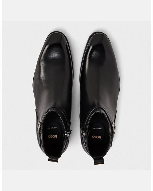 Boss Black Round Toe Low Heel Chelsea Oxfords for men