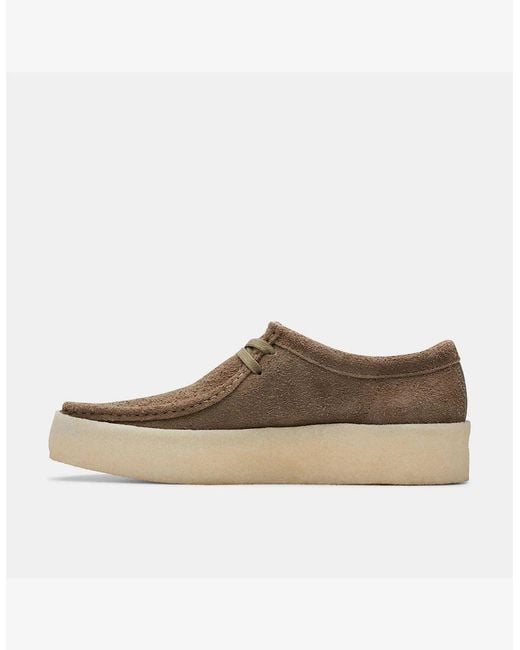 Clarks Brown Wallabee Cup Moc Toe Lace Up Moccasins for men