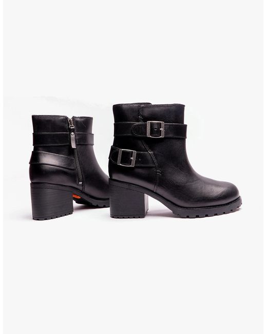 Harley Davidson Black Lalanne Dbl Strap Ce Short Boots