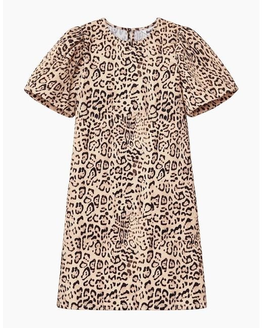 Ro&zo White Petite Leopard Print Pocket Detail Dress