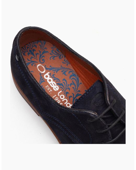 Base London Blue London Strand Derby Shoes for men