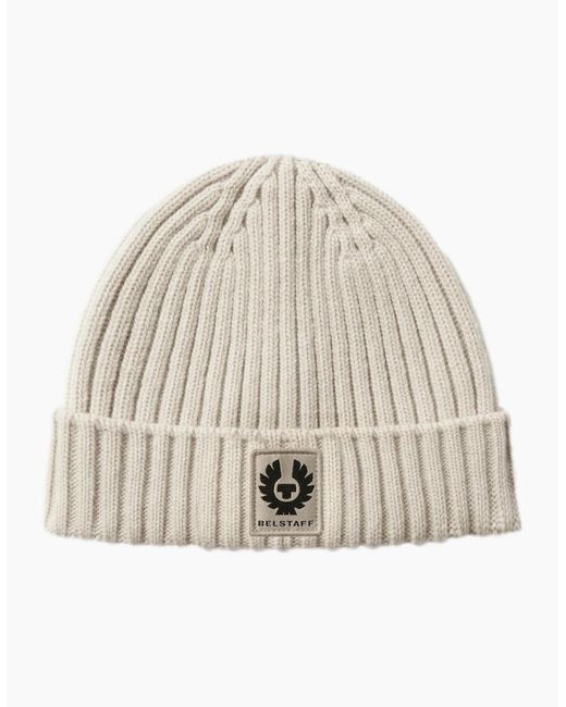 Belstaff Natural Watch Beanie Hat Pale Stone for men