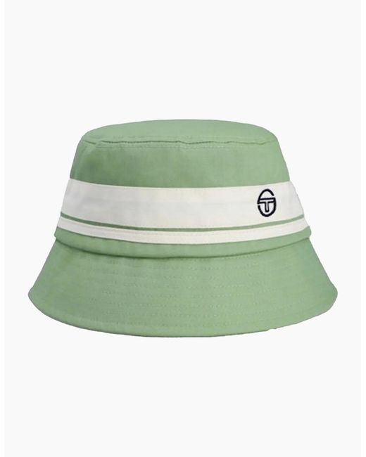 Sergio Tacchini Green Newsford Bucket Hat Quiet/Gardenia for men