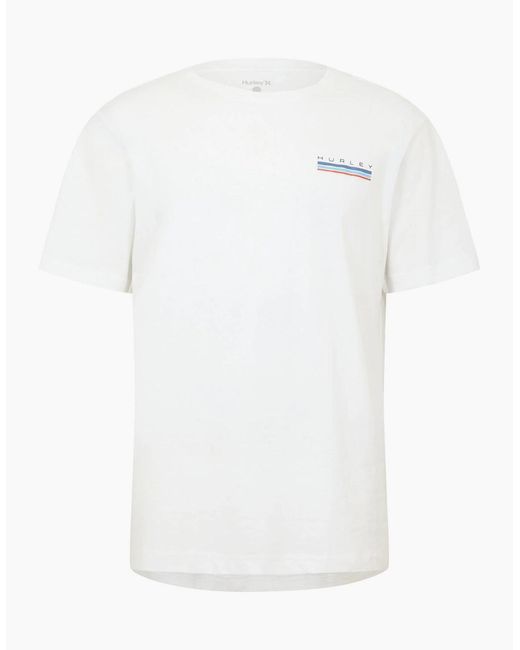 Hurley White Thrwbk Ss T for men