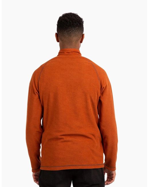 Trespass Orange Keynote Anti Pilling 1/4 Zip Fleece Top for men
