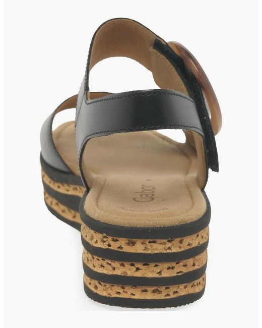 Gabor Black Andre Sandals