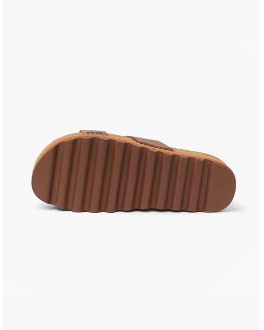 Reef Brown Cushion Vista Platform Sandals/Leopard