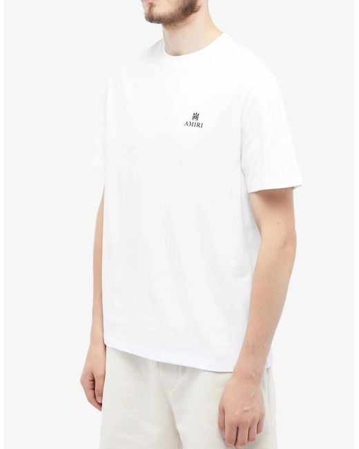 Amiri White Micro Ma Bar Tee