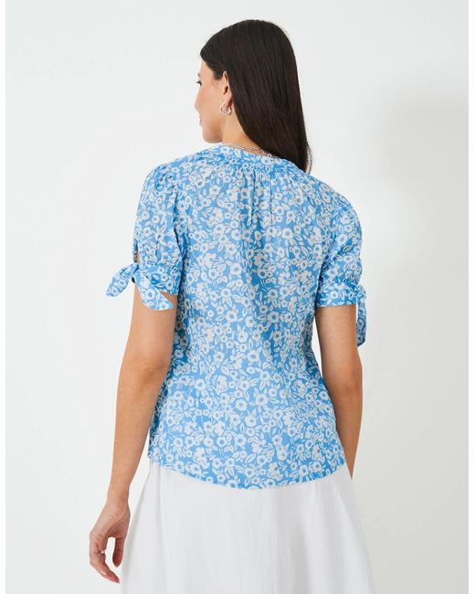 Crew Blue Lucis Blouse Nicola Print Dusk