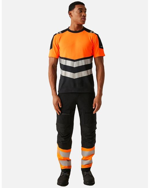 Regatta Orange X-Pro Bamboo Hi-Vis Vest for men