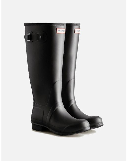 Hunter Black Original Tall Wide Rubber Wellington Boots