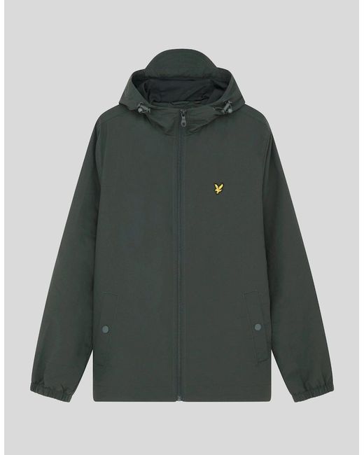 Lyle & Scott Gray Water Resistant Hooded Jacket for men