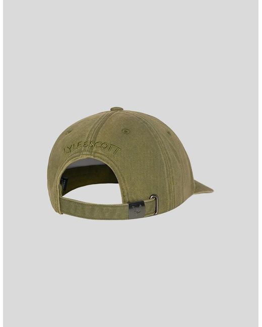 Lyle & Scott Green Washed Cap for men
