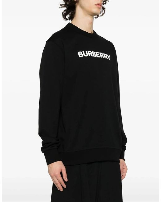 Burberry Black Cotton Logo Sweatshirt for men