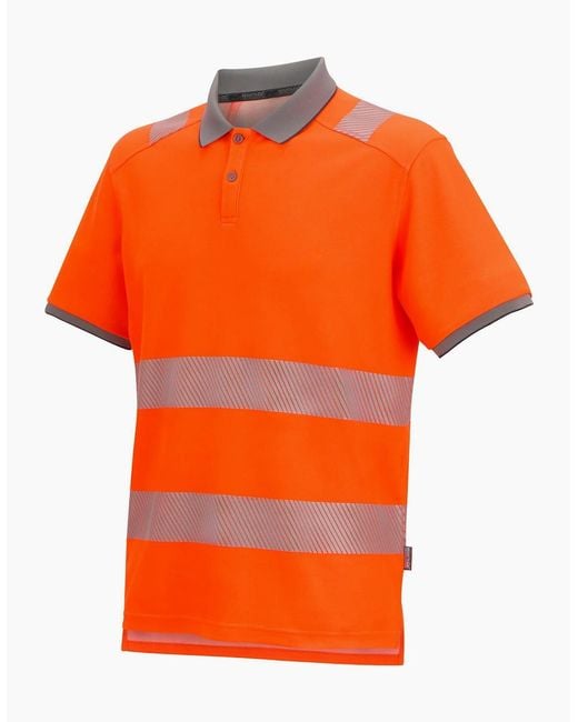 Regatta Orange Adult Polycotton Hi-Vis Polo Shirt
