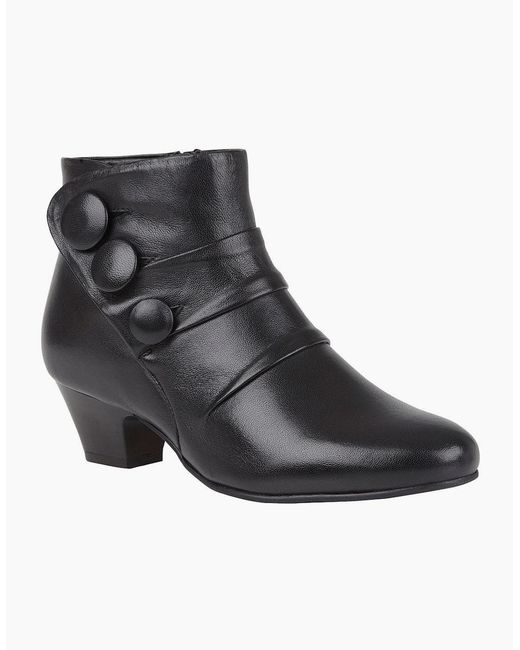 Lotus Black Prancer Ankle Boots