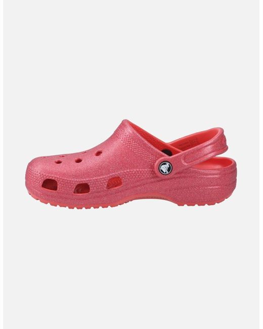 CROCSTM Red Model Classic Glitter Clog