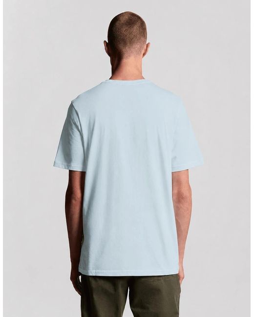 Lyle & Scott Blue Cotton Crew Neck T-Shirt for men