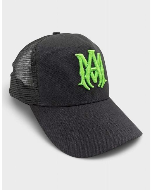 Amiri Green Ma Logo Trucker Hat for men