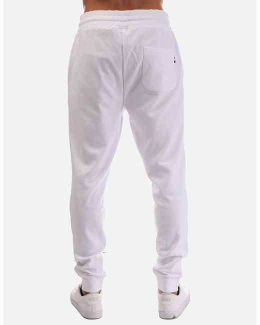 Boss White Javan Tracksuit Bottoms for men