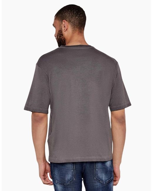 DSquared² Gray Best Fade Loose Fit Cartoon Logo T-Shirt Charcoal for men
