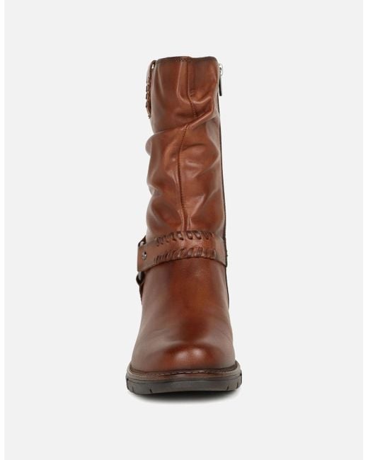 Pikolinos Brown Sonar Calf Length Boots