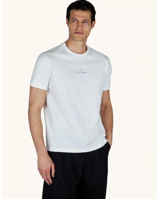 Paul & Shark White Central Logo T-Shirt 108 for men